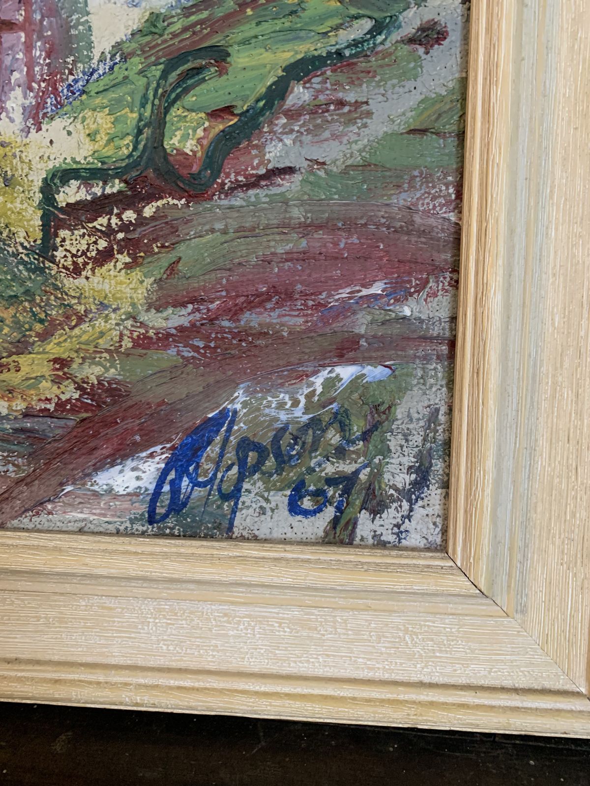 Oil On Canvas Of A Welsh Cottage Scheme ,Painted By An Artist From Haverfordwest . photo Art