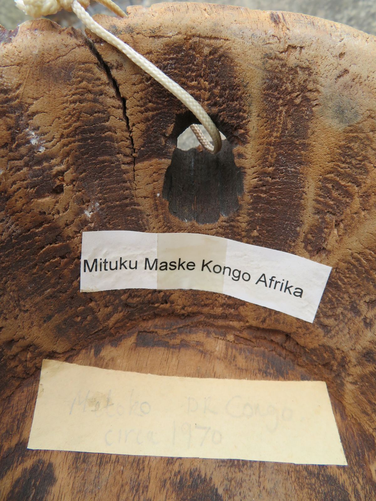 photo furniture Metoko African Mask. Tribal Art. D R Congo, Circa 1970.