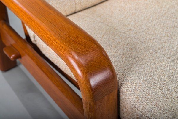photo for sale Mid Century Modern Danish Three Seater Teak Sofa, 1960s
