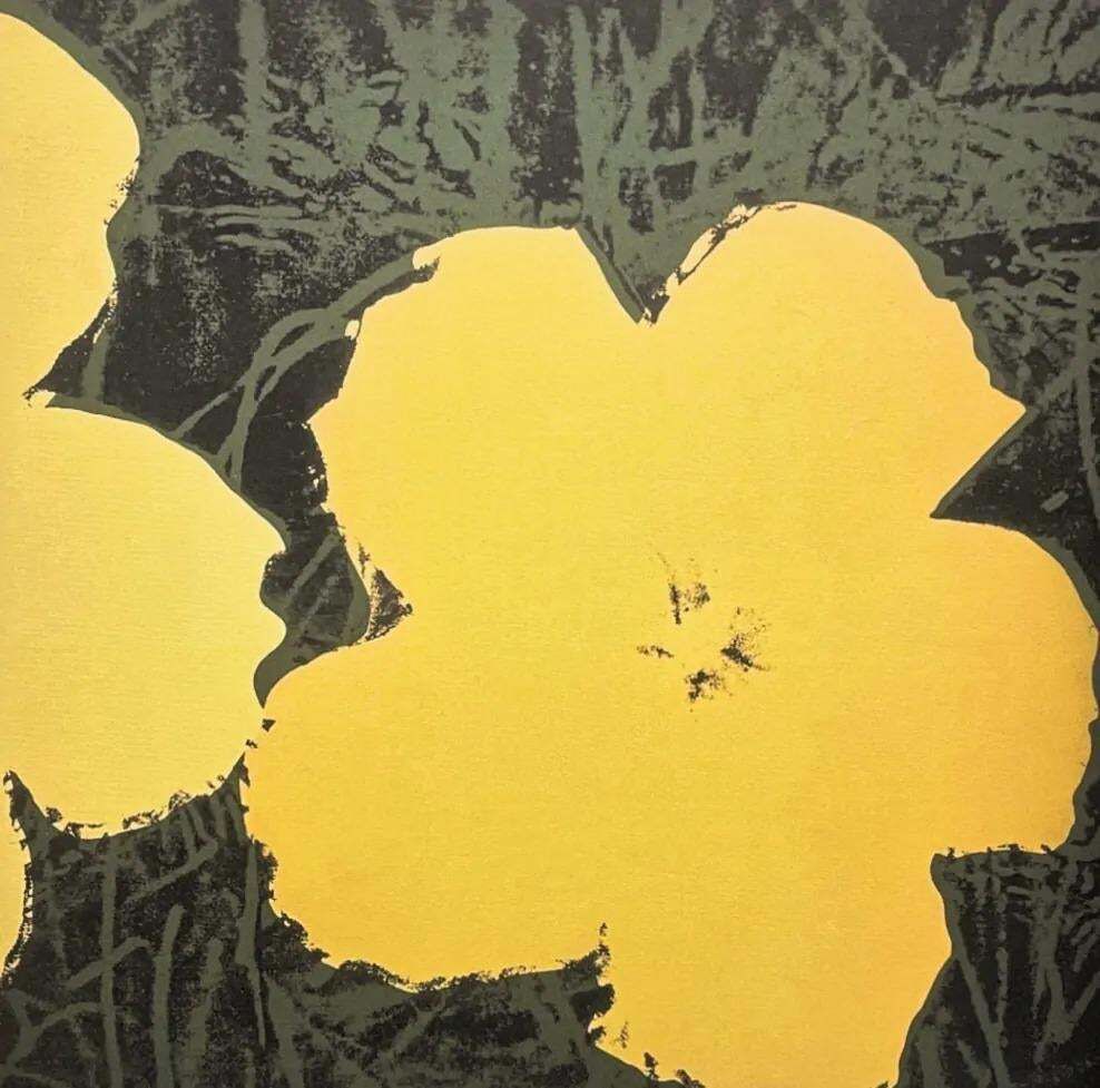 After Andy Warhol, Flowers Yellow, 1980s, Lithograph photo for sale
