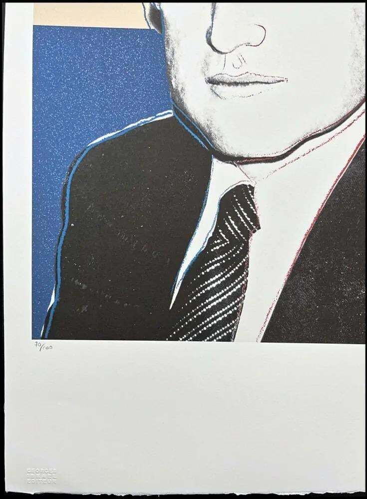 After Andy Warhol, Edward Kennedy, 1980s, Lithograph photo furniture