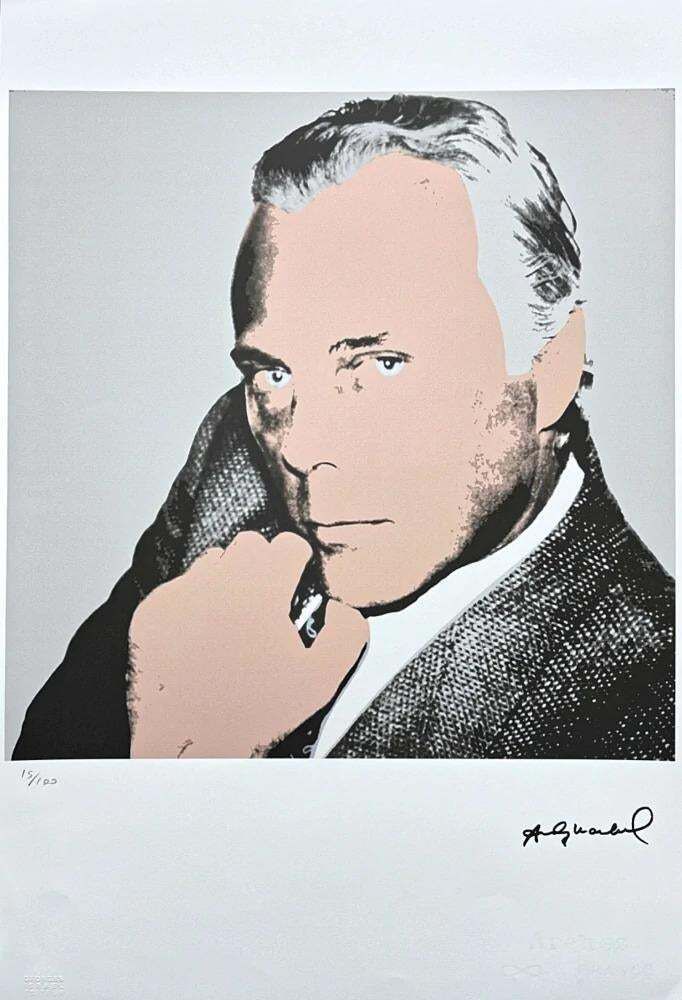 After Andy Warhol, Giorgio Armani From The Side, 1980s, Lithograph