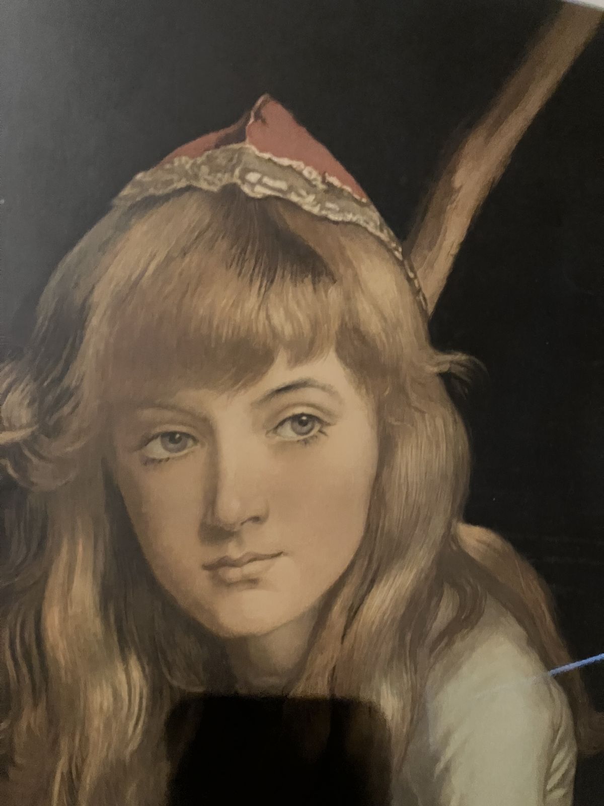 Magnificent Large Framed Cinderella Print Of Original By Sir John Everett Millais
