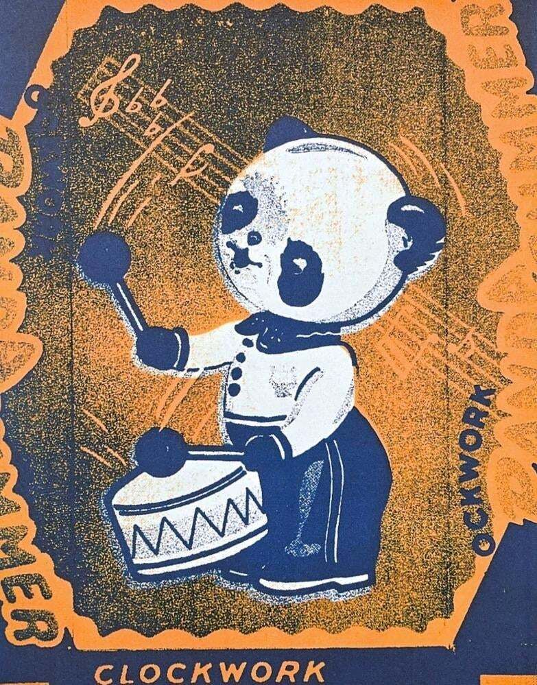 After Andy Warhol, Panda Drummer Orange , 1980s, Lithograph photo Art