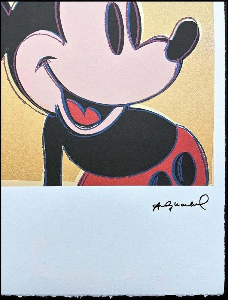 After Andy Warhol, Mickey Mouse Brown Gold, 1980s, Lithograph photo Art
