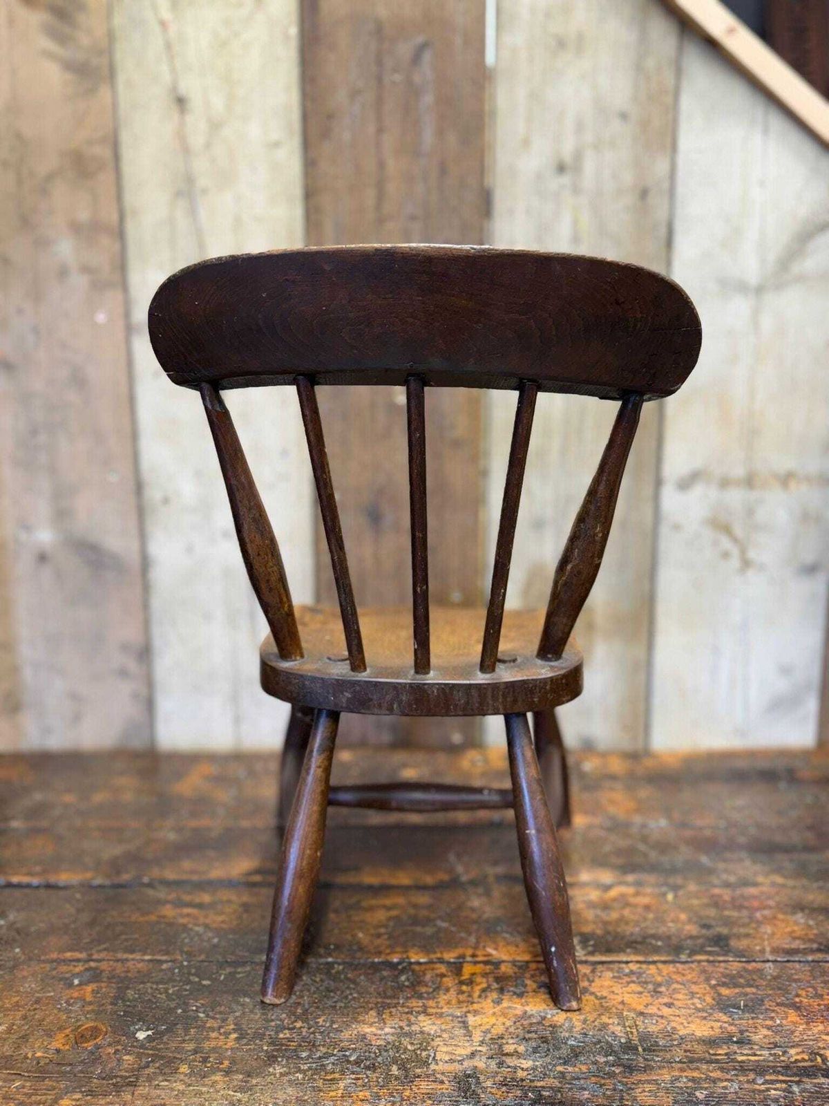 Antique Child’s Chair With Oak Seat – Nursery Book Display Plant Stand Chair A photo for sale