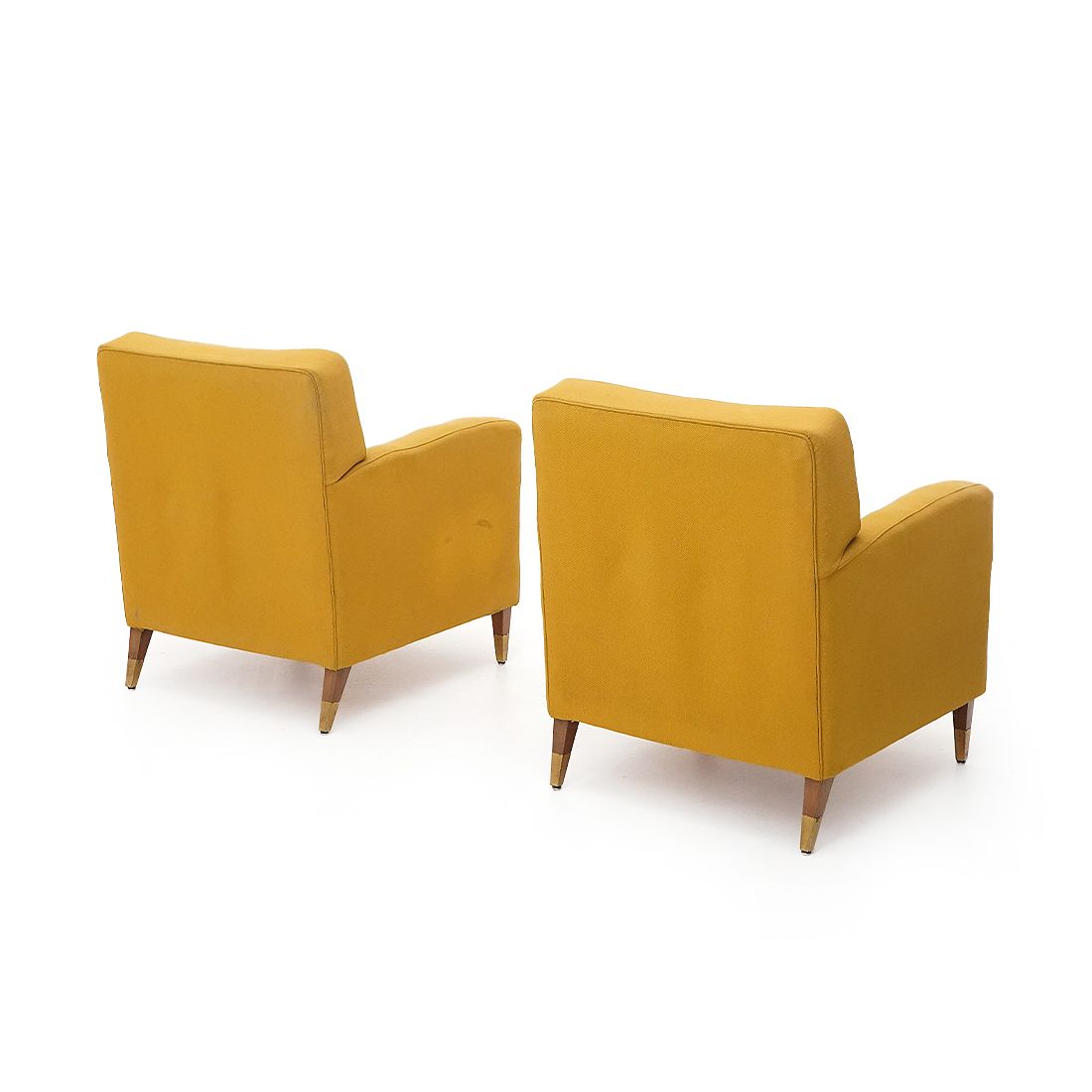 Pair Of Yellow Fabric Armchairs, 1950s photo 1500.0