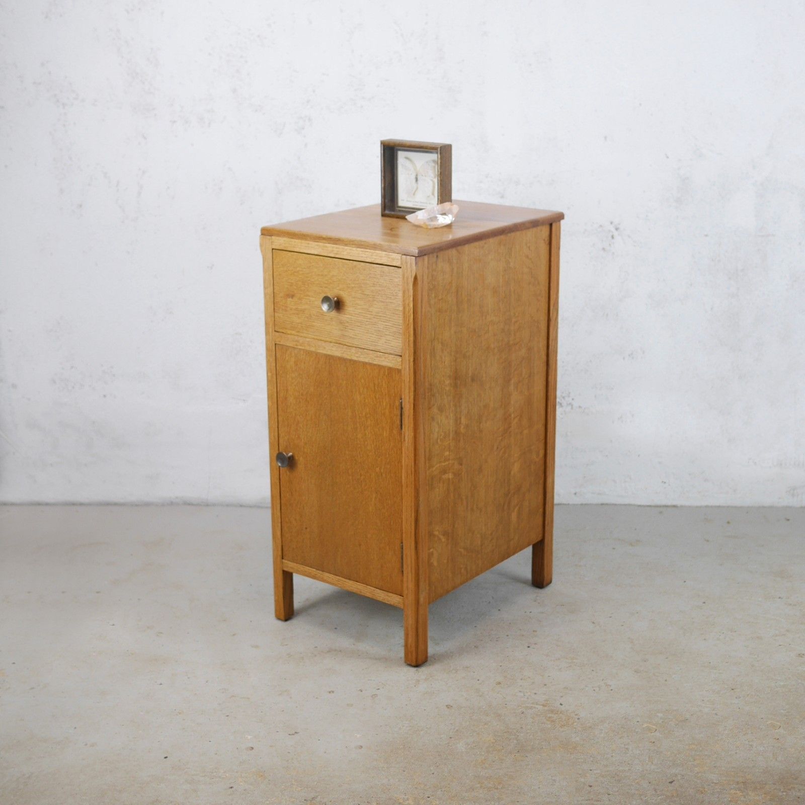 Vintage Early 20th Century Oak Bedside Pot Cabinet Nightstand #102938 photo buy