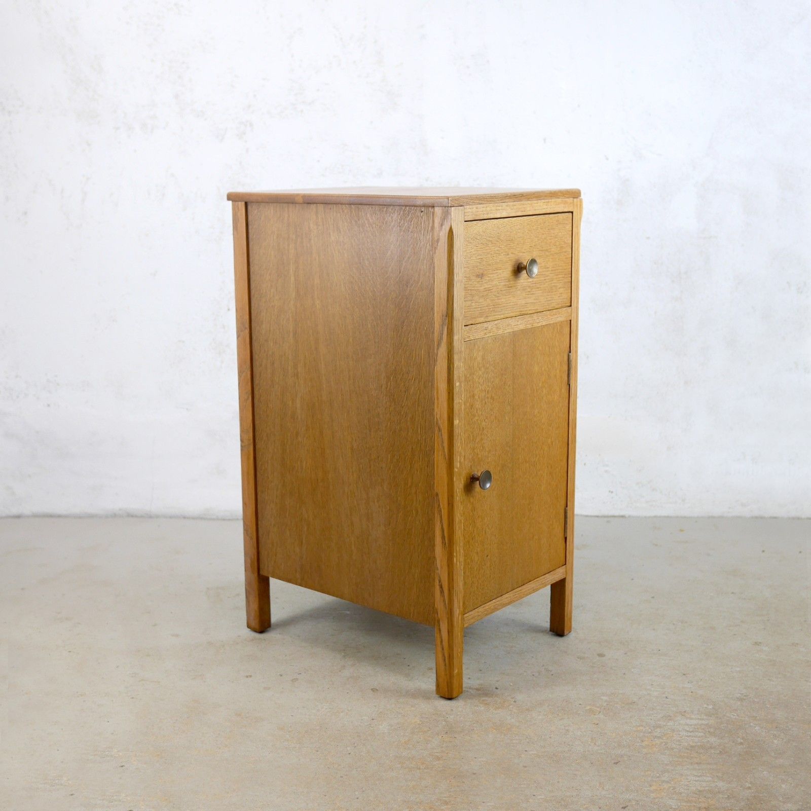 Vintage Early 20th Century Oak Bedside Pot Cabinet Nightstand #102938 photo vintage