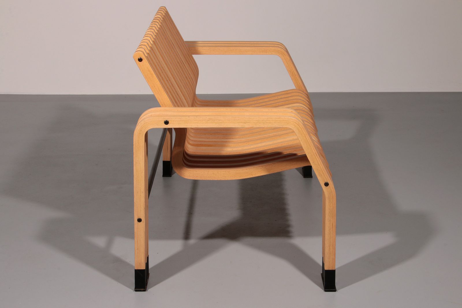 "Scheletro" Bench By Kari Asikainen, P. O. Korhonen Oy, Finland, 1980s photo vintage