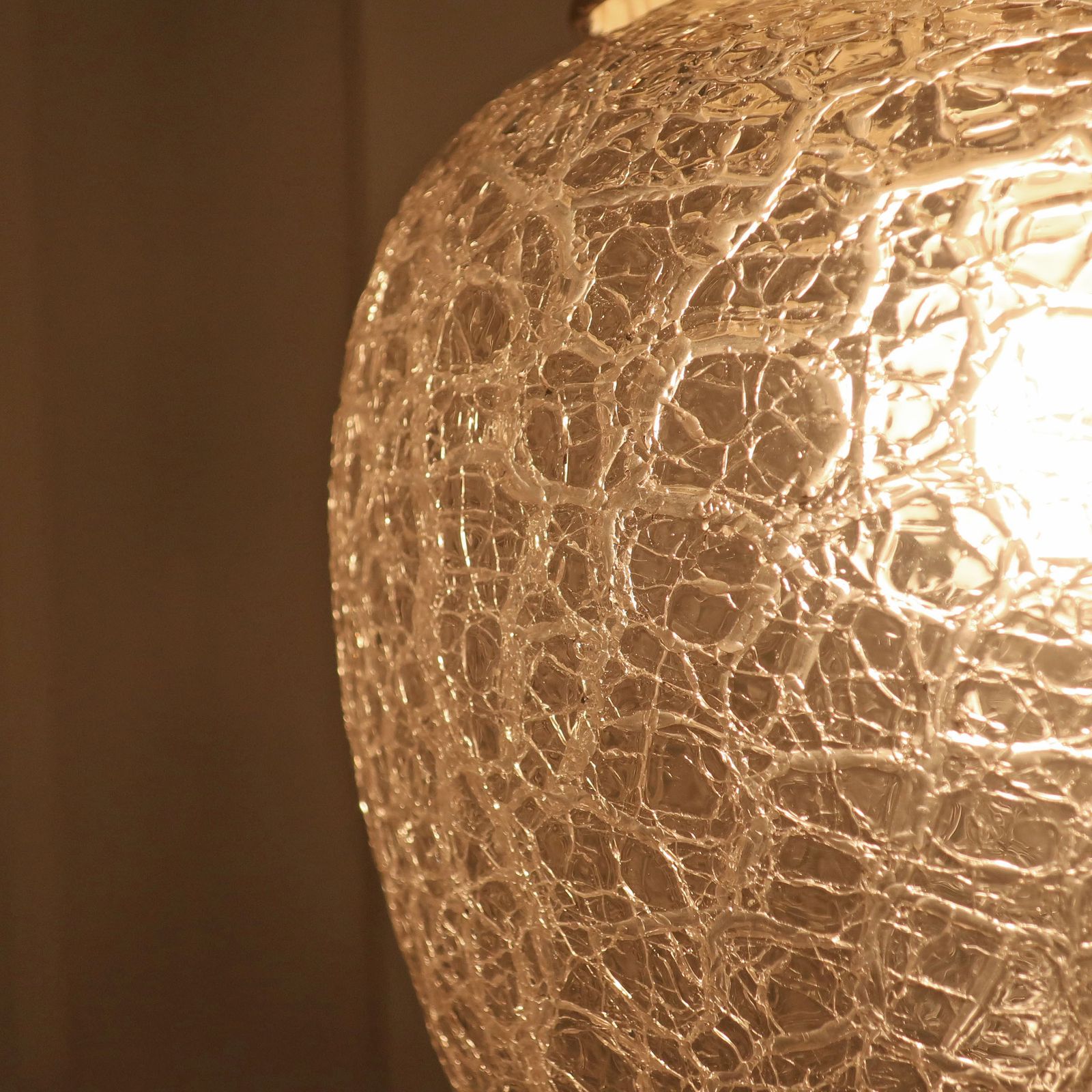 Art Deco Crackle Glass Pendant Light photo vintage
