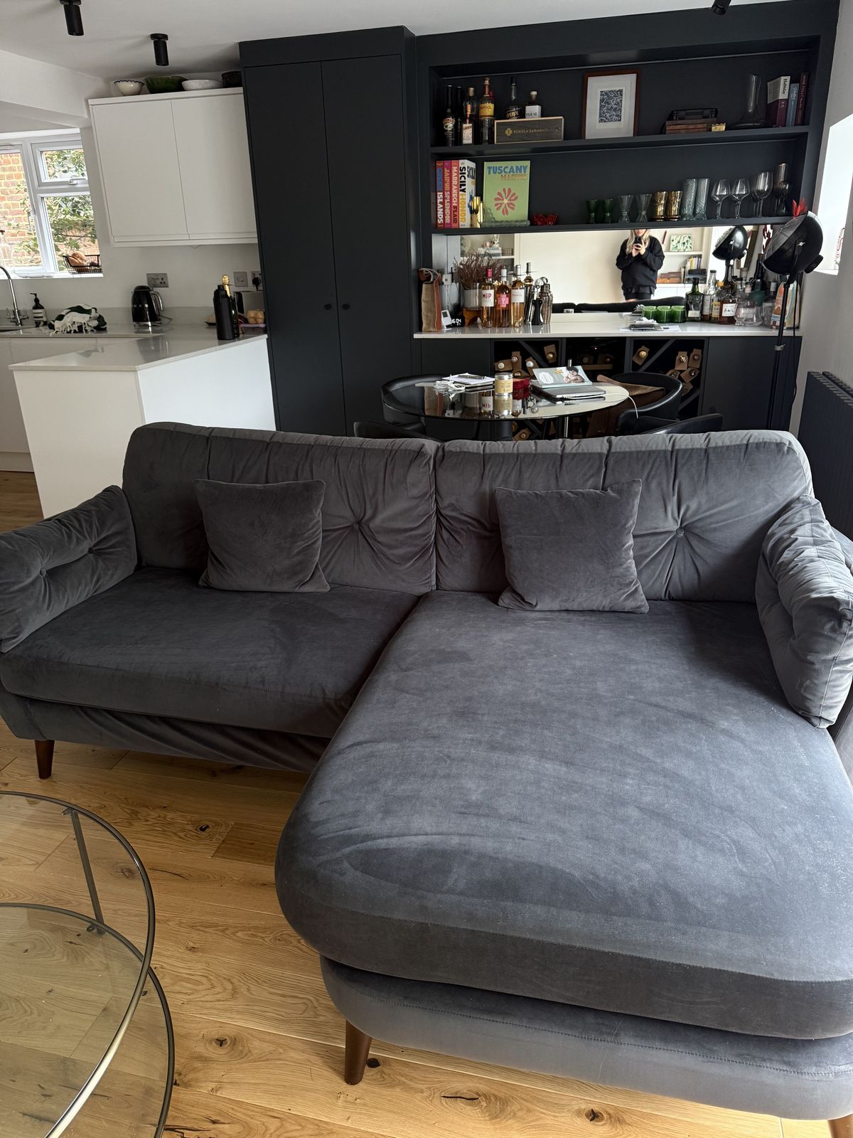 Darlings Of Chelsea Studio Lounger Sofa Charcoal photo furniture