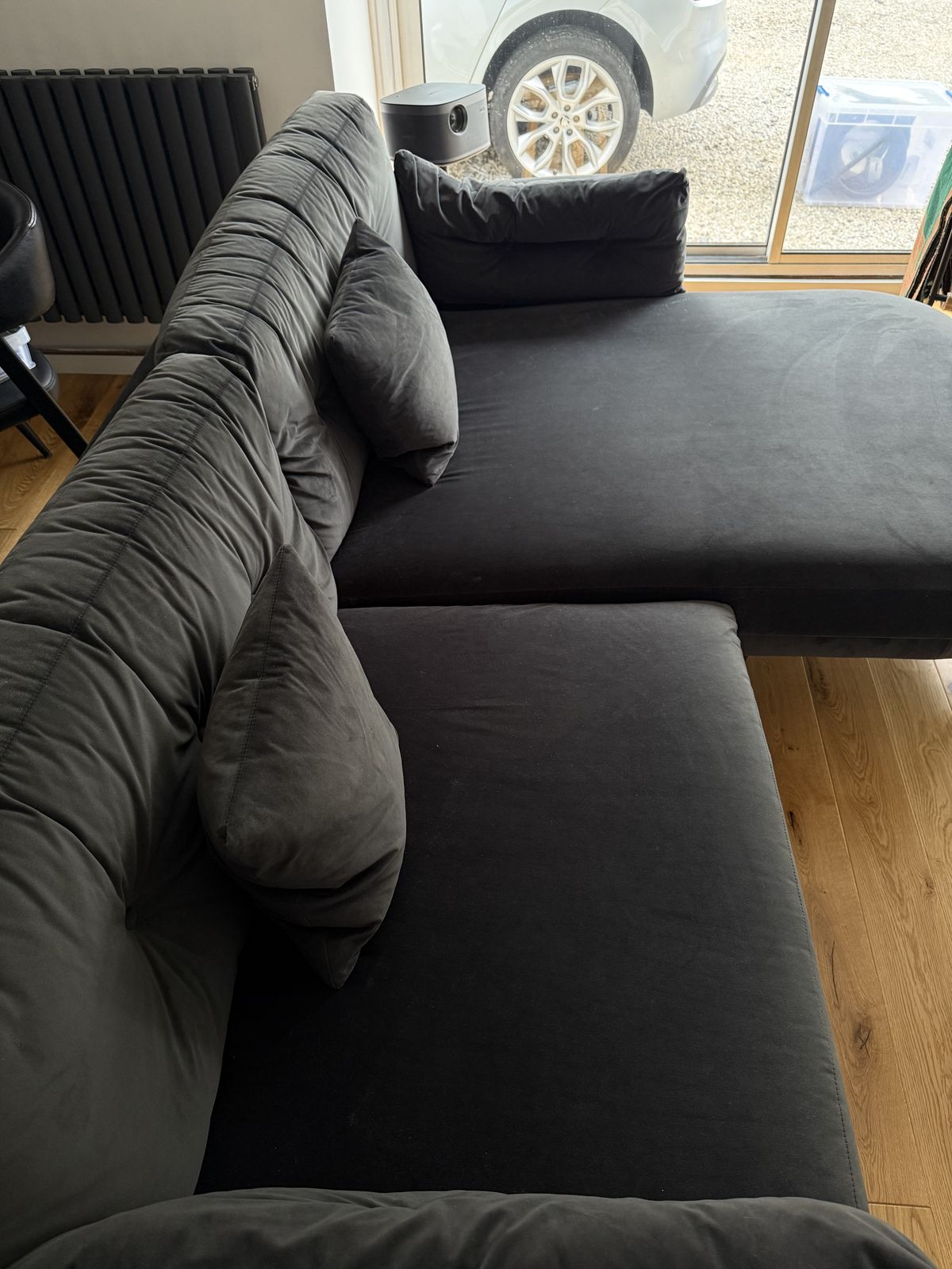 Darlings Of Chelsea Studio Lounger Sofa Charcoal photo buy