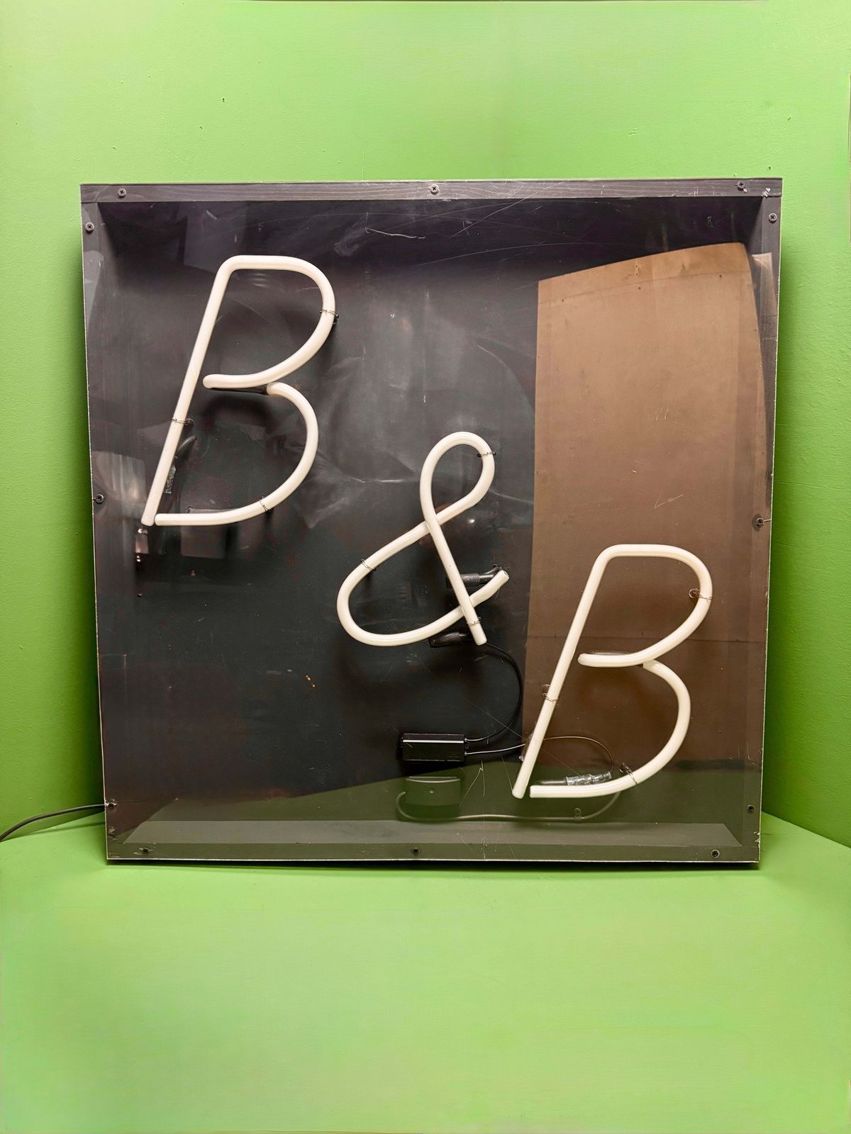 Large ‘ B&B ‘ Bed & Breakfast Neon Sign Circa 1980s photo furniture