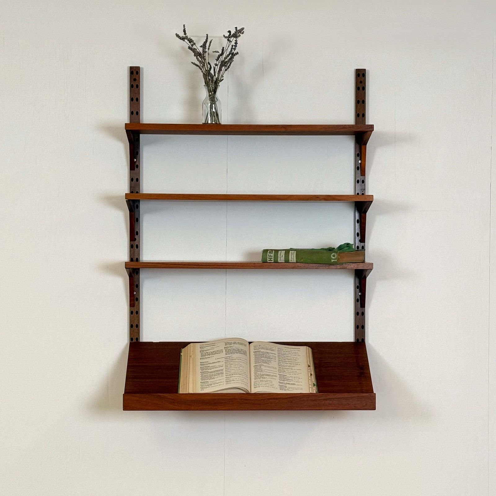 Danish Wall Unit / Shelving System In Walnut By Poul Cadovius