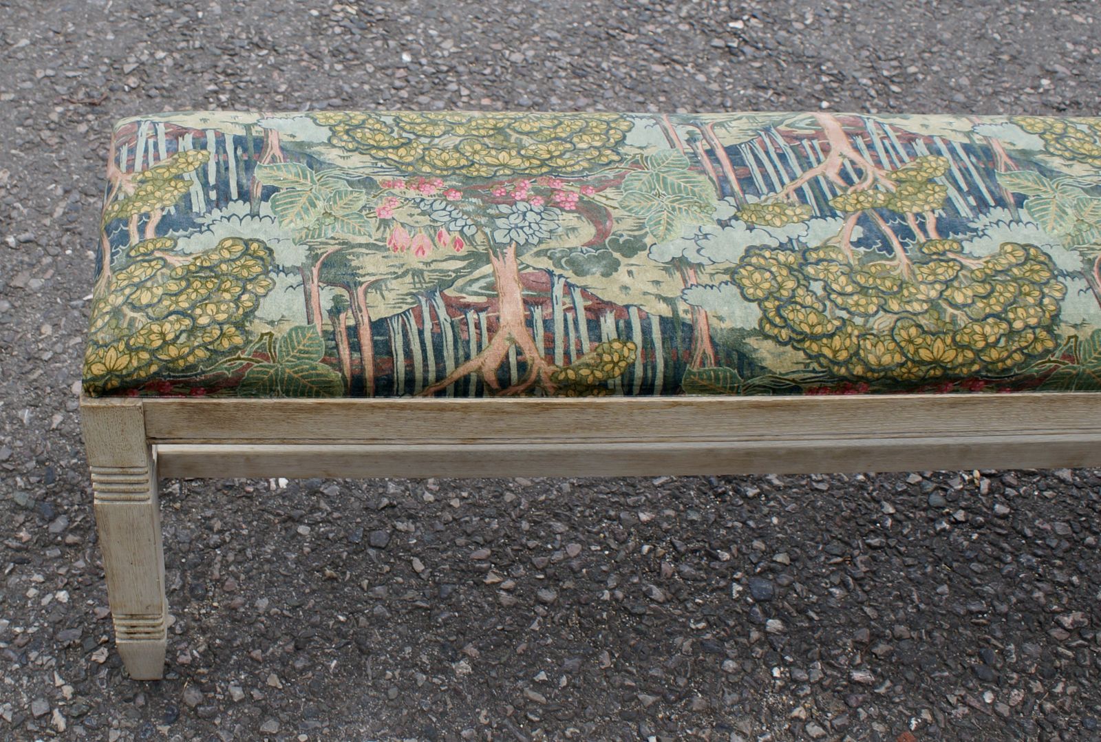 Antique Bleached Oak School Bench photo 2800.0