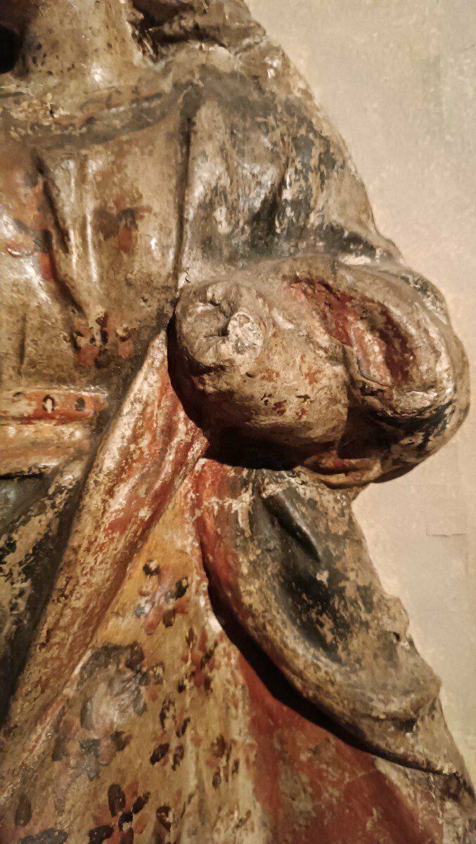 photo furniture Madonna In Papier Mâché And Stucco 18th Century Italy