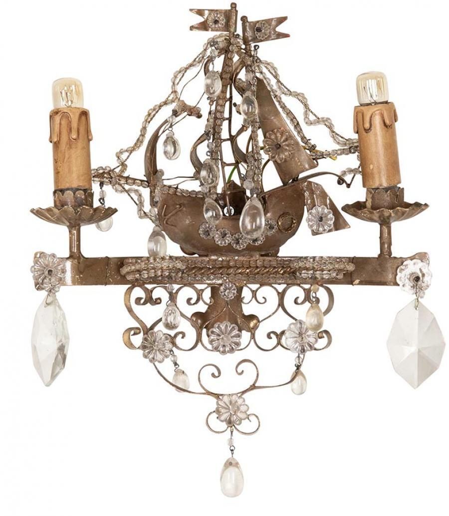 Pair Of Late 19th Century French Decorative Galleon Wall Lights photo furniture