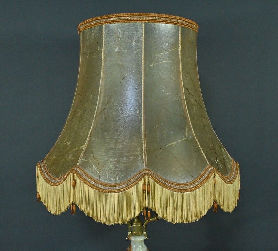 Important Onyx And Bronze Lamp, Louis XVI Style – 20th Century photo 1210.0