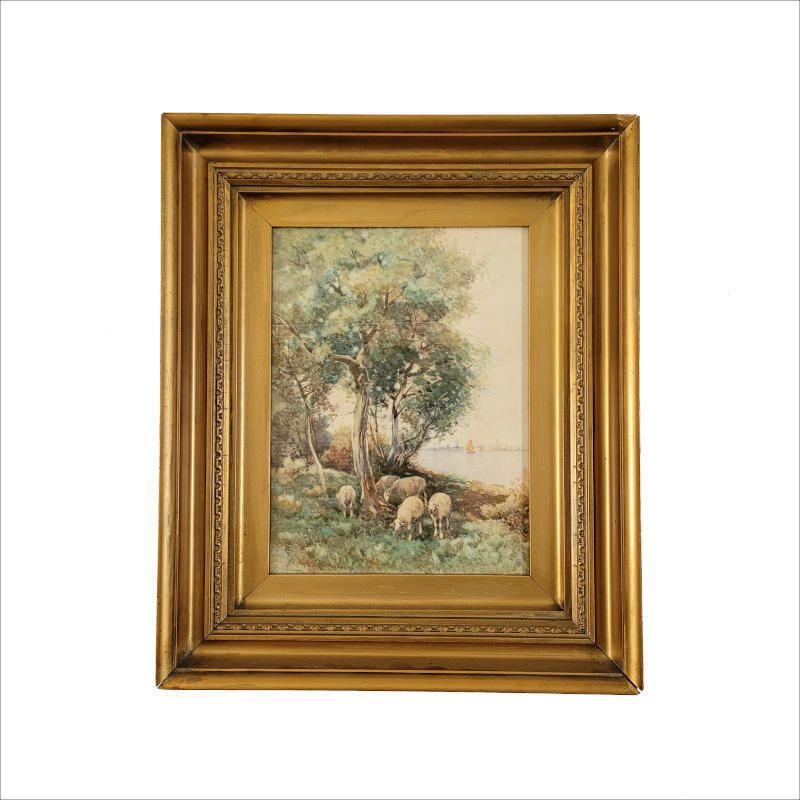 Pair Of Watercolours By Jr Miller Glasgow Artist photo furniture