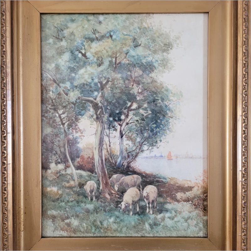 Pair Of Watercolours By Jr Miller Glasgow Artist photo for sale