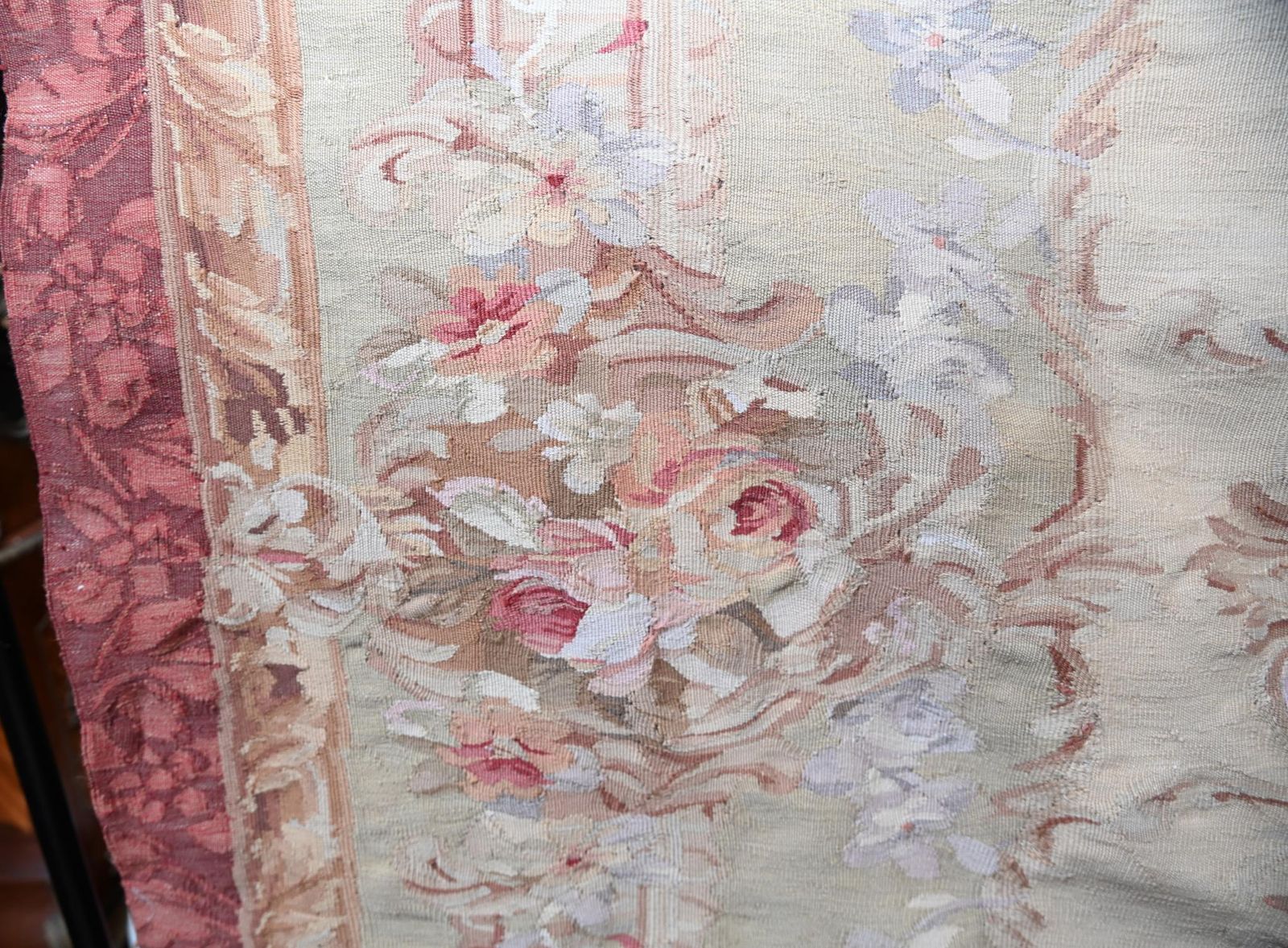 photo furniture Large French Floral Tapestry Abusson 8 Ft 262 Cm