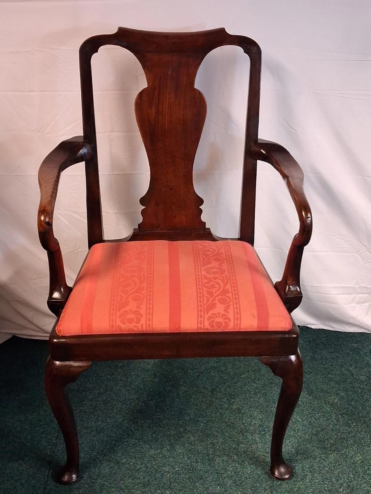 Antique Queen Anne Style Chair photo furniture