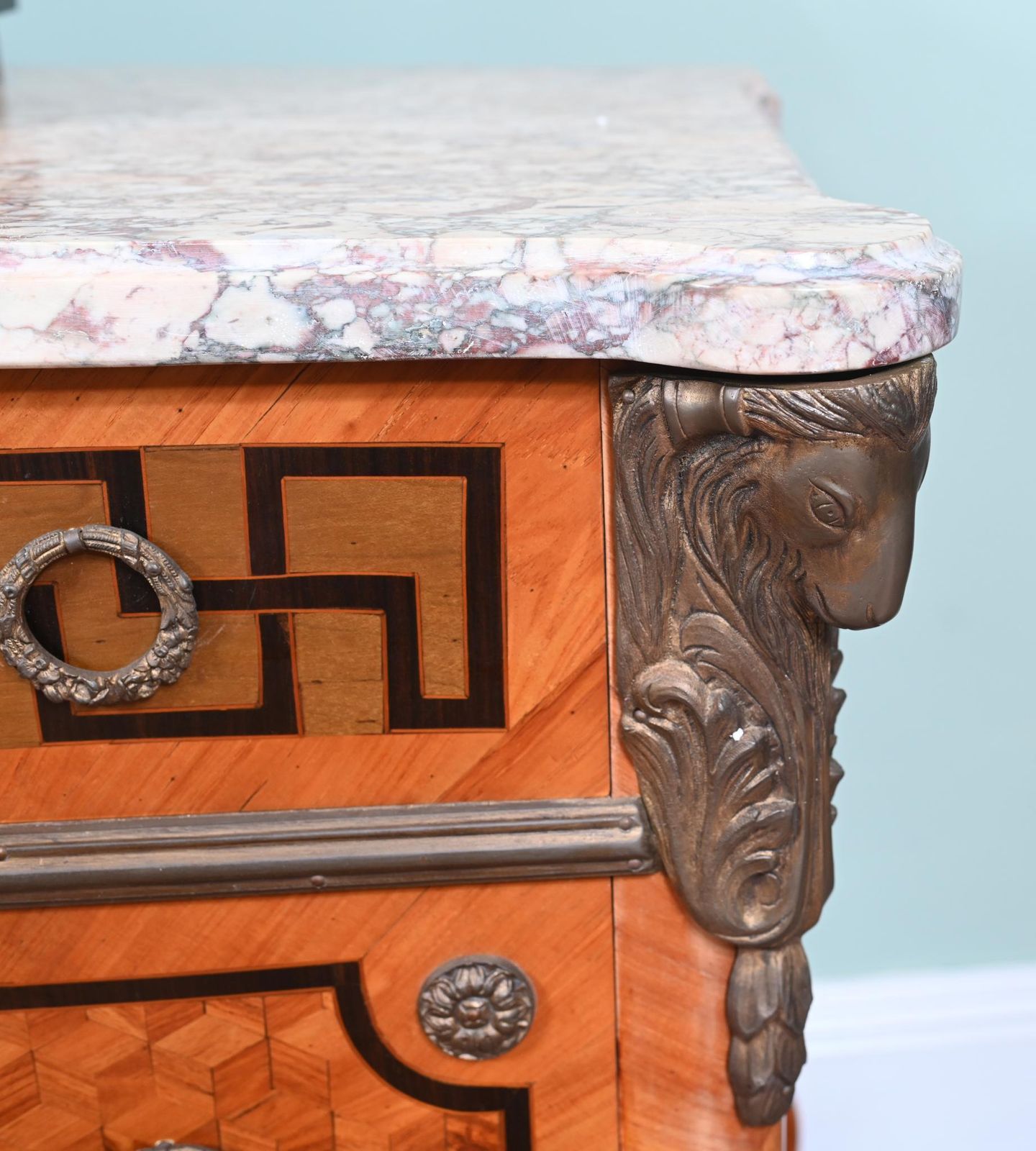 Louis XV Commode Chest Marquetry Inlay 1880 photo 1750.0