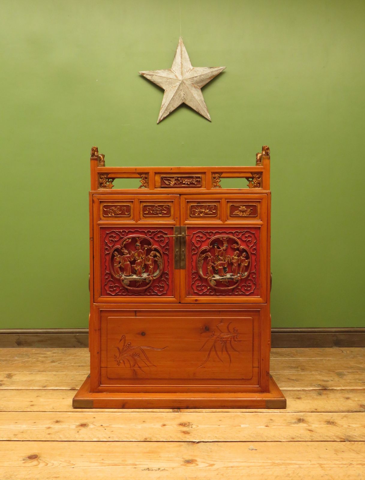 photo buy Chinese Wedding Cabinet With Ornate Carvings