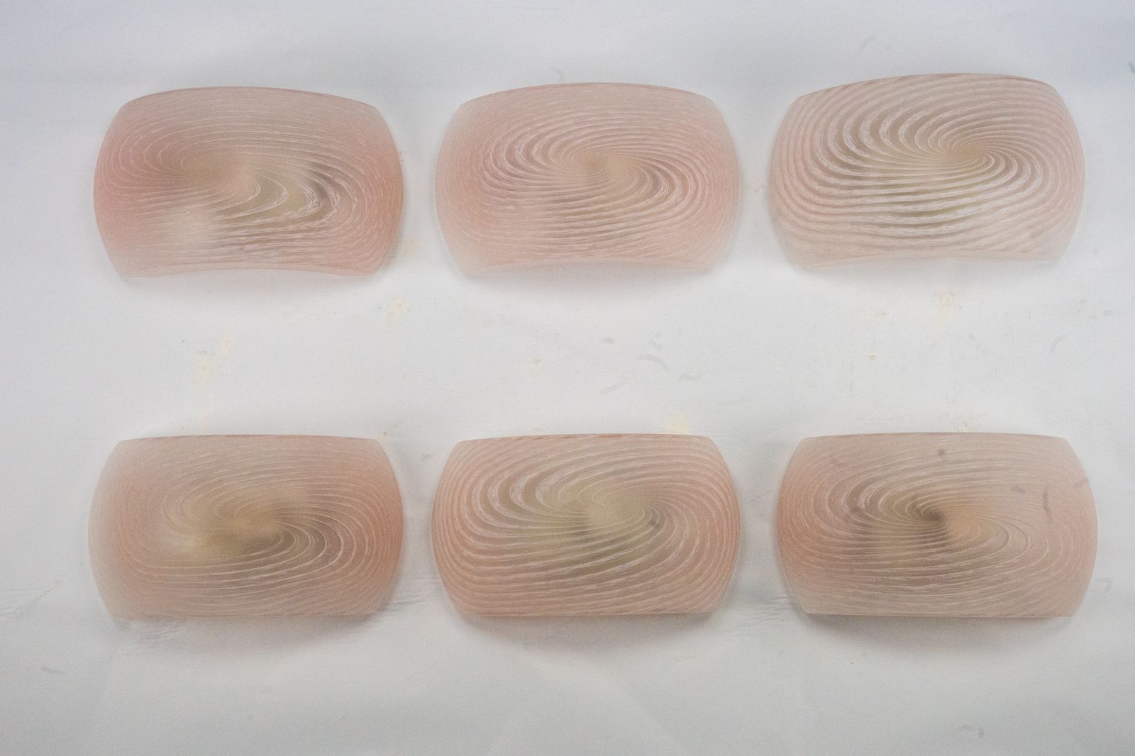 Set Of Six Pink Murano Glass Sconces. Italy 1970s photo furniture