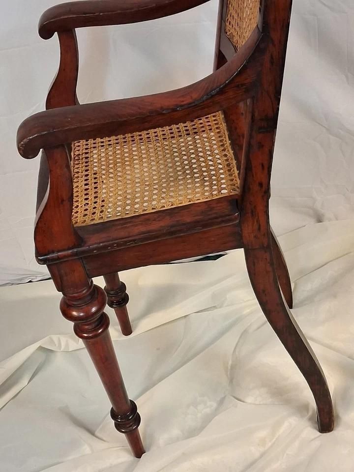 Edwardian Mahogany Childs Chair So Child Can Sit Correct Height At Table photo for sale