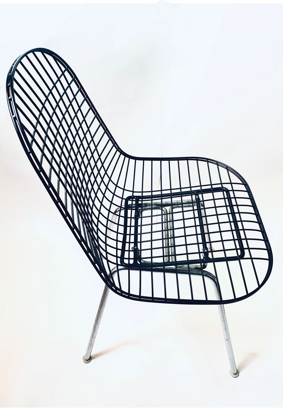 Furniture A Pair Of Dkr Wire Chairs By Charles Eames For Herman Miller photo