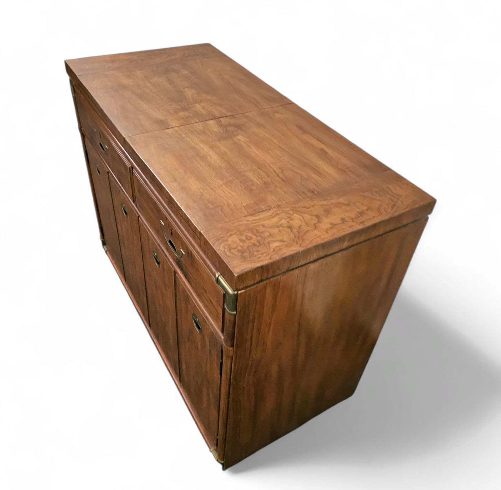 Vintage Drexel Accolade Campaign Server Dry Bar On Casters / Flip Top 1980s photo vintage