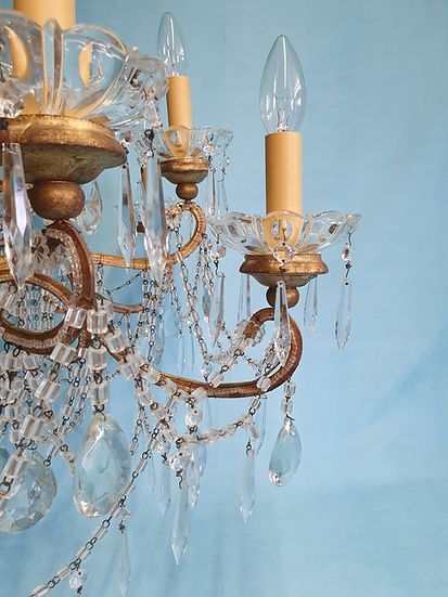 Large Impressivlarge Impressive Chandelier 12 With Gilt Arms Decorated In Cut Glass Cryste Chandelier 12 With Gilt Arms Decorated In Cut Glass Crystal photo 2200.0