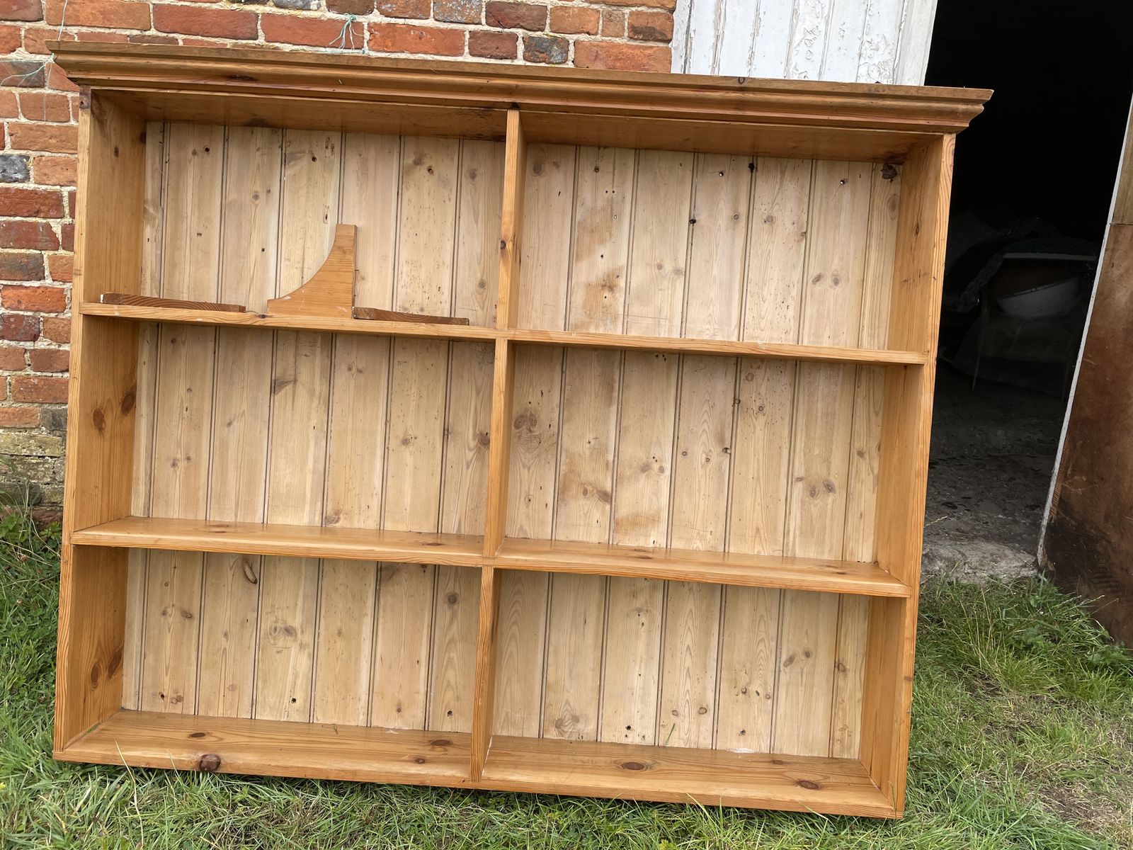 Superb Hand Made  Vintage Pine Shelving Book Case photo for sale