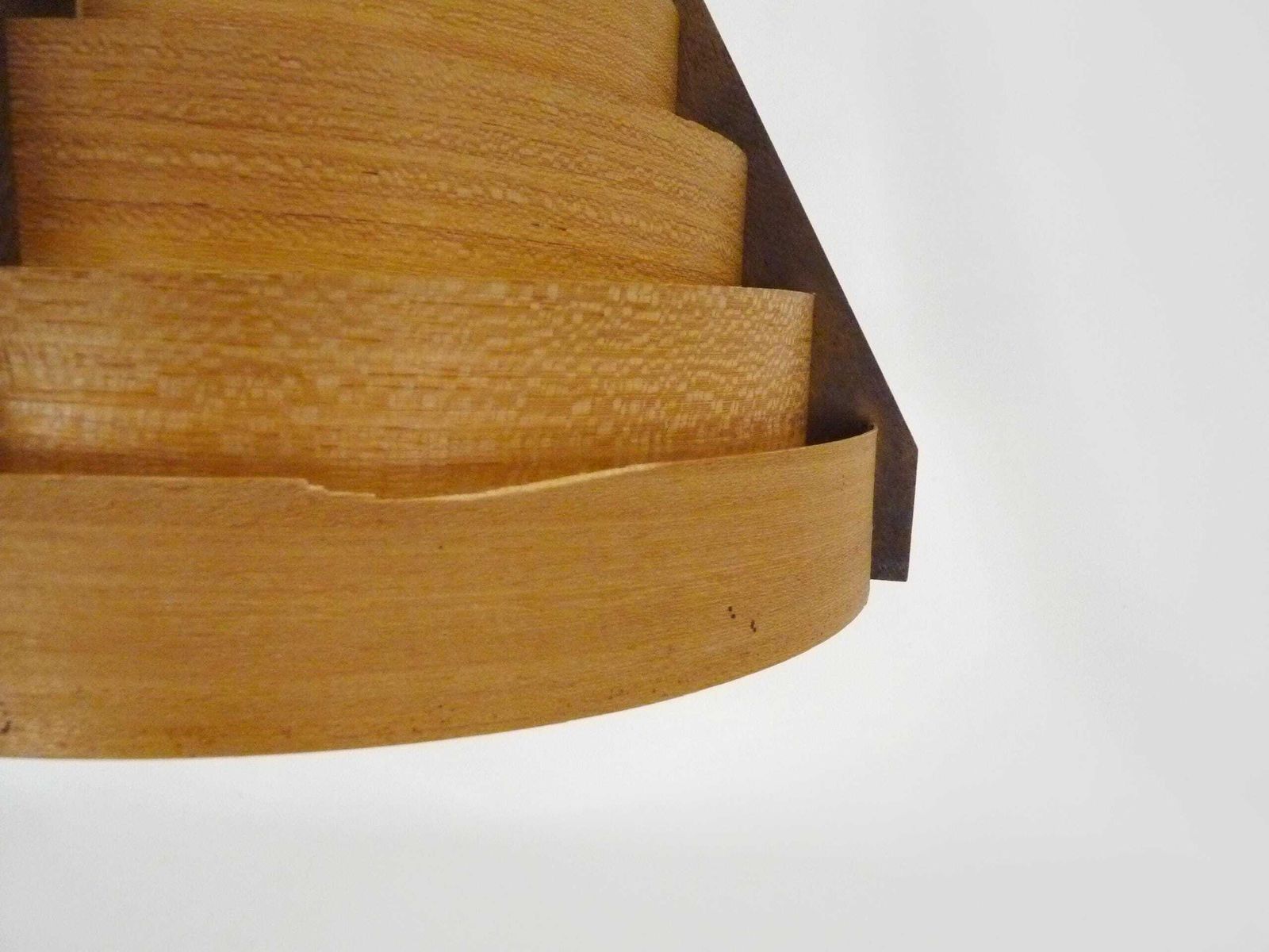 Scandinavian Pendant Light By Linus Bopp Limbach In Pine Slats. 1960s photo vinterior