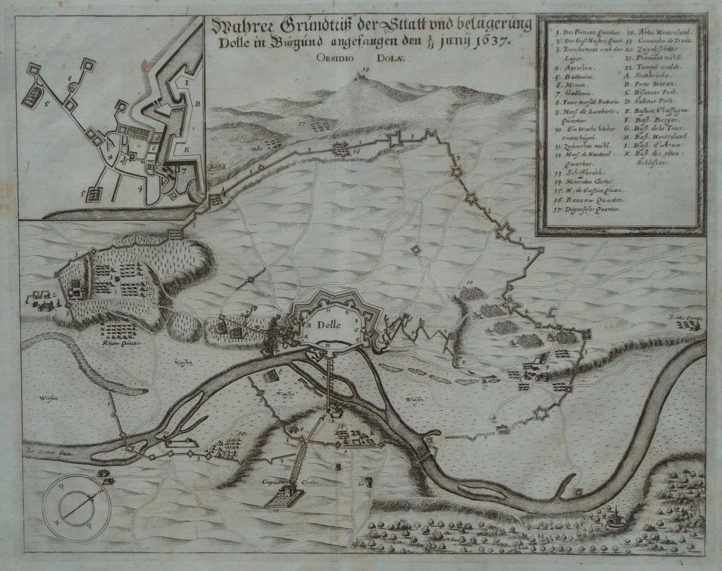 Plan Of The City Of Dôle In The 17th Century