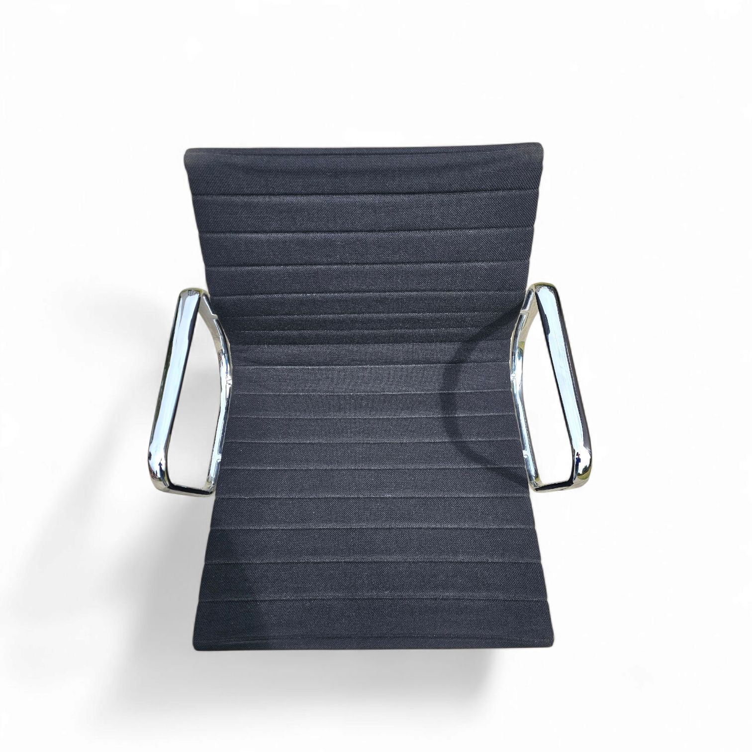 Ea 107 / 108 Alu  S / Eames / Vitra Office Chair / Black Hupsak Fabric / Chrome Frame photo vintage