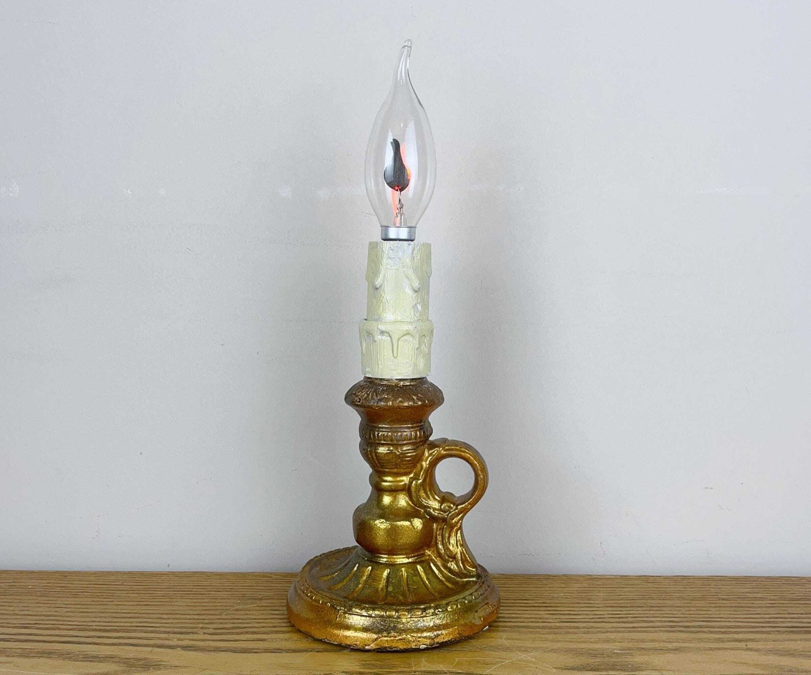 Vintage French Lamp, Wee Willie Winkie Chamberstick Lamp