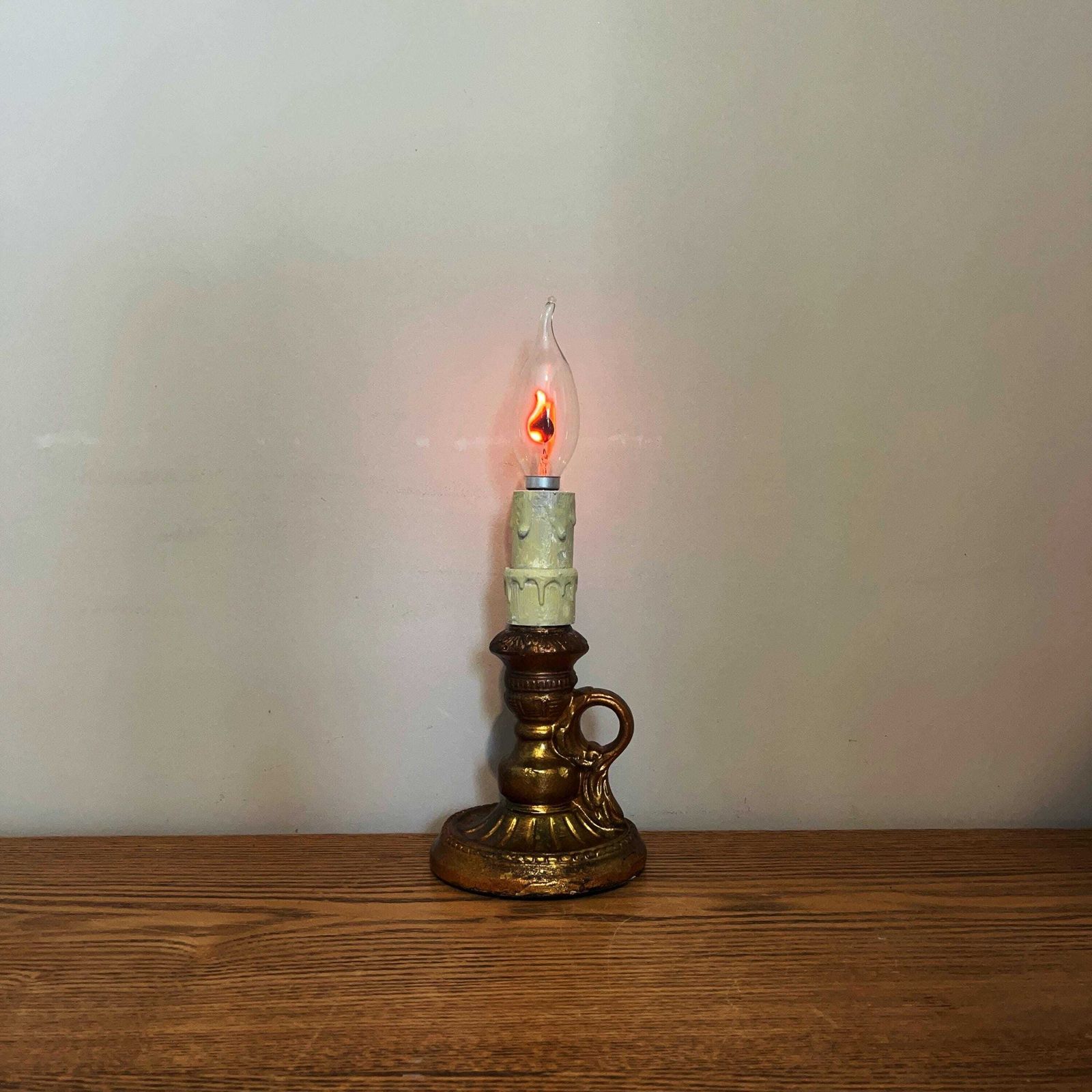 Vintage French Lamp, Wee Willie Winkie Chamberstick Lamp photo furniture