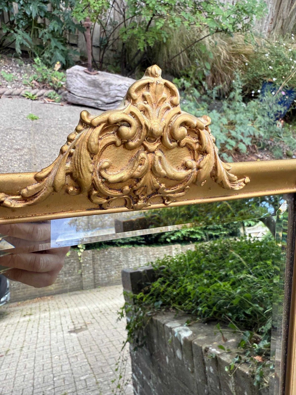 Vintage Peerart Freestanding Table Mirror – Mid Century Gilt Cast, Rectangular Bevelled Mirror, England C.1960s–70s photo furniture