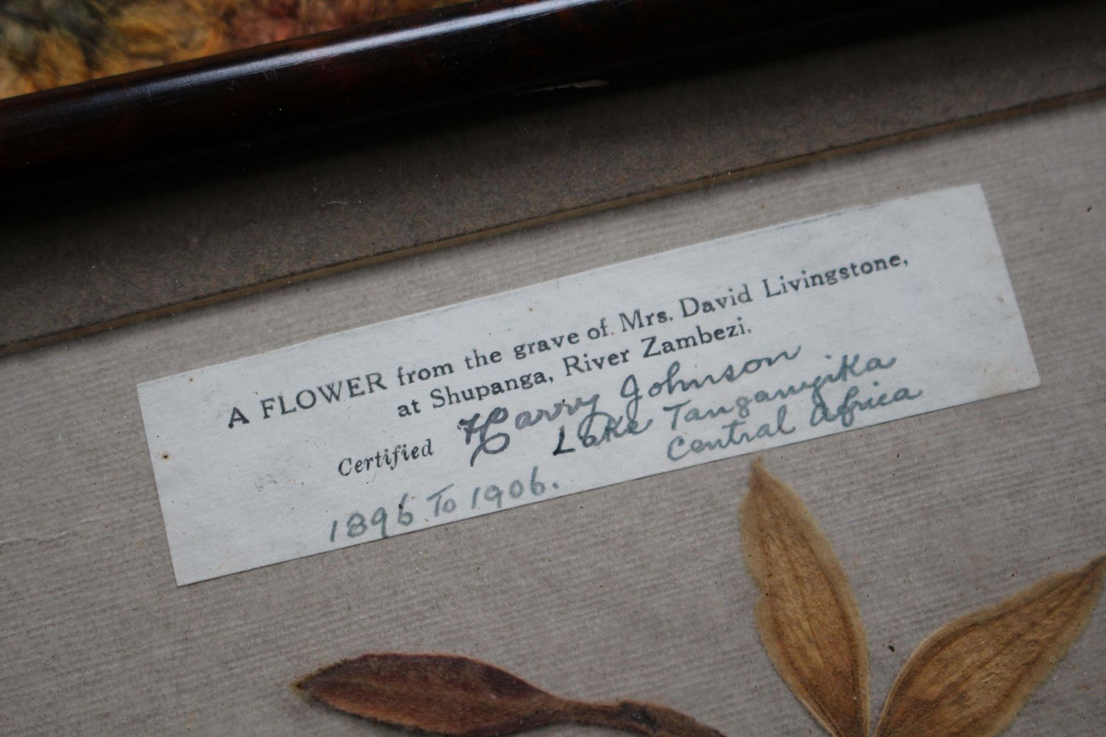 19th Century Mary & David Livingston Memorial Relic Heart Buried Beneath 1896 photo for sale