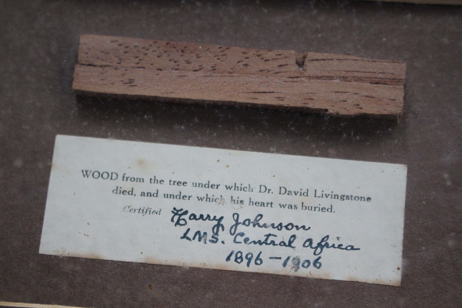 19th Century Mary & David Livingston Memorial Relic Heart Buried Beneath 1896 photo 2546.0