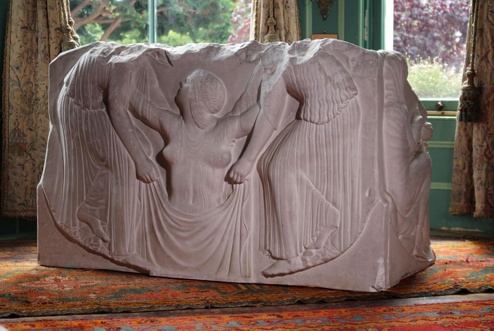 6630.0 Early 20th C To Scale Plaster Cast Of The Ludovisi Throne Grand Tour E.P Warren photo