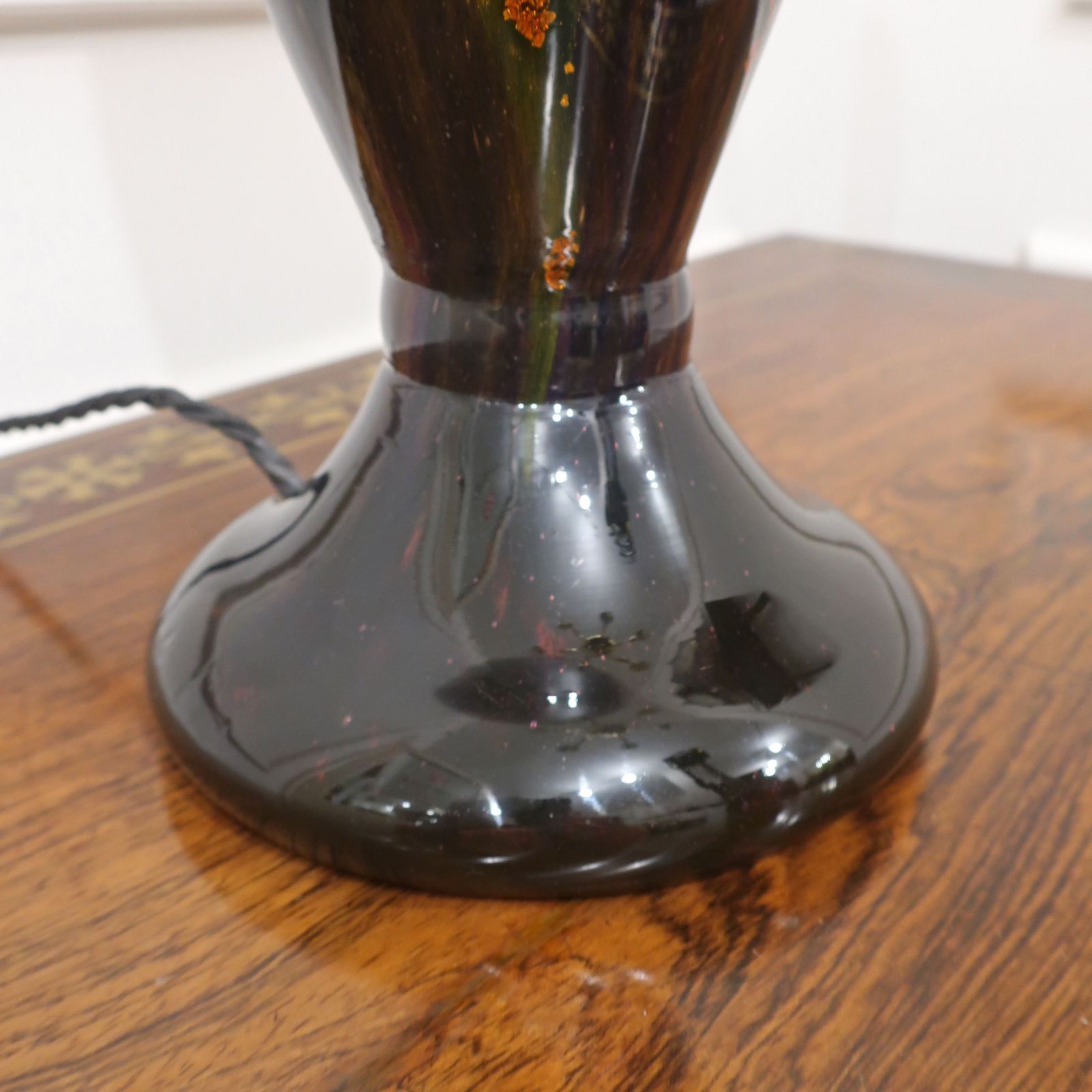 Lighting Art Deco Mottled Glass Table Lamp In The Style Of Charles Schneider photo