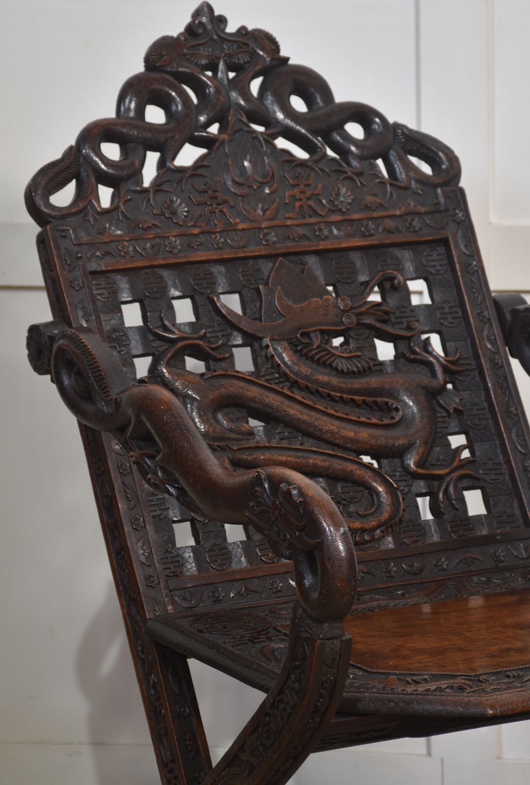 photo for sale Pair Of 19th Century Chinese Folding Armchairs