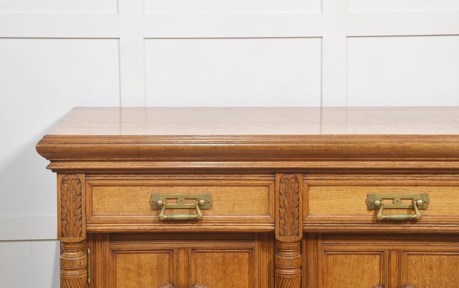 Carved Oak Two Door Sideboard By Maple And Co photo for sale