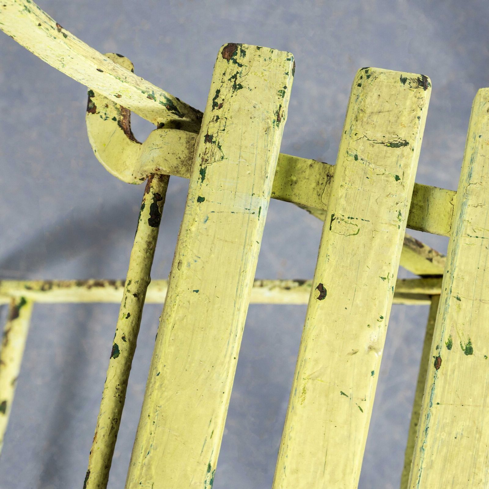 1950’s Original English Pavilion Faded Green Folding Chairs photo vintage