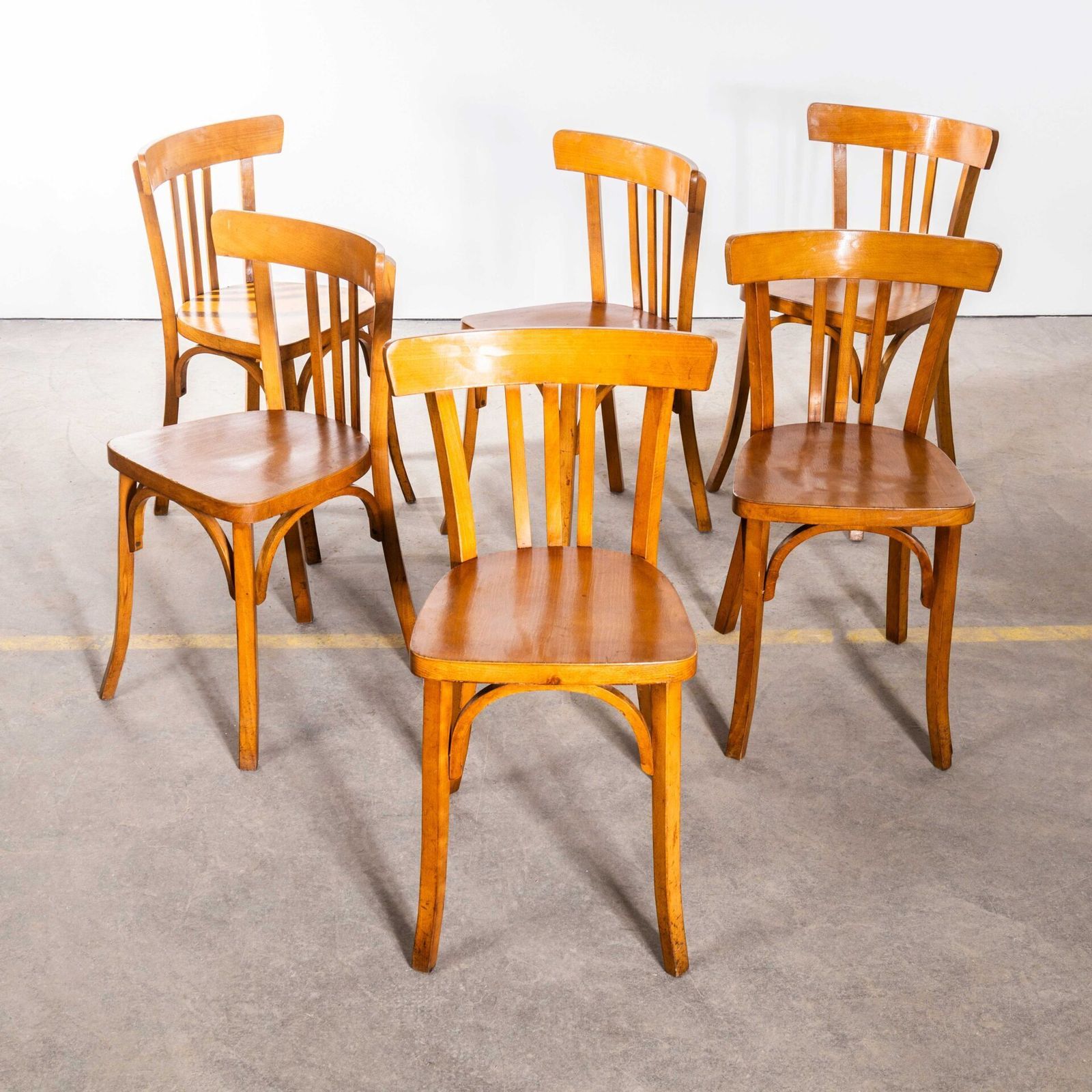 1950’s Baumann Honey Simple Bentwood Dining Chair photo for sale