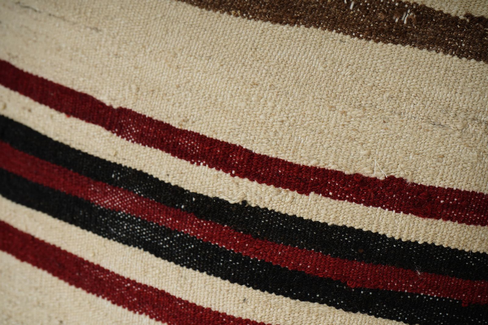 White Turkish Hemp Kilim Pillow Cover, Set Of Two Red Striped Anatolian Cushion Cover, Pair Organic Tribal Pillowcase photo furniture